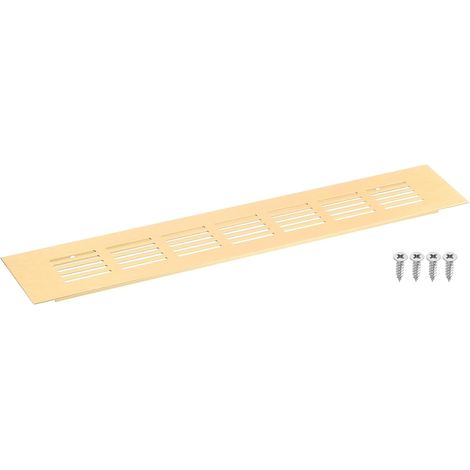 Grille D’Aération, 1Pc 300 X 50mm - Grille de Retour D’Air en D’Alliage D’Aluminium, Grille de Ventilation à Persiennes Rectangulaire(Doré) (1/5)