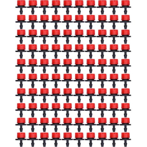 100pièces8trousémetteurd'irrigationgoutteàgoutteréglablearroseurd'irrigationgoutteàgouttepourjardinserrecourrouge