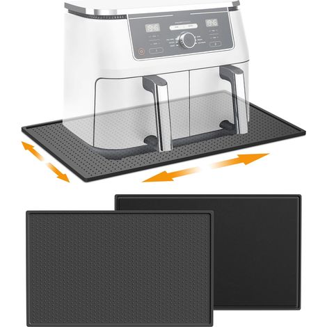Tapis en silicone résistant à la chaleur pour friteuse à air chaud, tapis de protection contre la chaleur, tapis ignifuge pour plans de travail de cuisine, tapis coulissant pour machine à café (1/5)