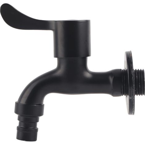 Schwarzer Edelstahl 304 Gartenwasserhahn, Wandarmatur für Badezimmer (Waschmaschine)