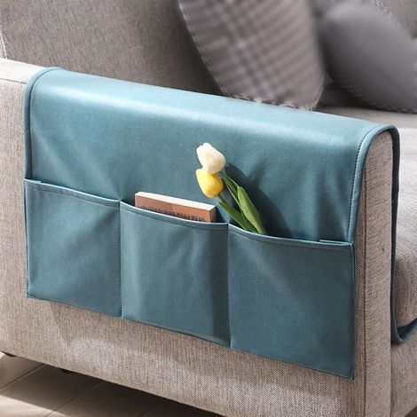 Housse De Bras De Canapé - Nylon Et Spandex - 60 x 110 cm - Pour Canapé, Fauteuil Relax, Banquette - Bleu - 1 Pièce (1/5)