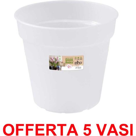 OFFERTA 5 VASO ORCHIDEE GREEN BASICS ORCHID 13CM TRANSPARENT ELHO