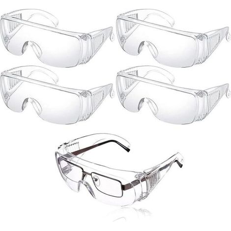 5-teilige Schutzbrille – klar, beschlagfrei und staubdicht, ideal für Heimwerkerarbeiten, Labor, Schweißen und Schleifen