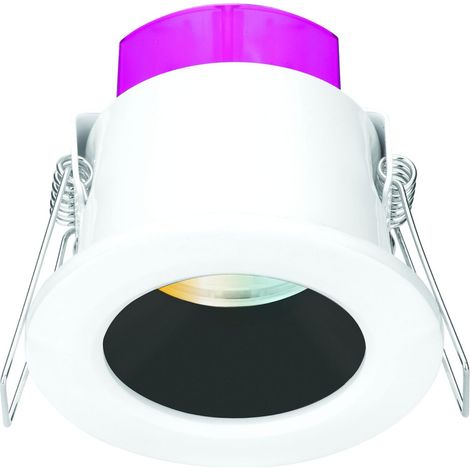 spot encastré à led - onexbaffle - coupe feu - ip65 - 3.5 à 7w - blanc - abi - aurora dl151379