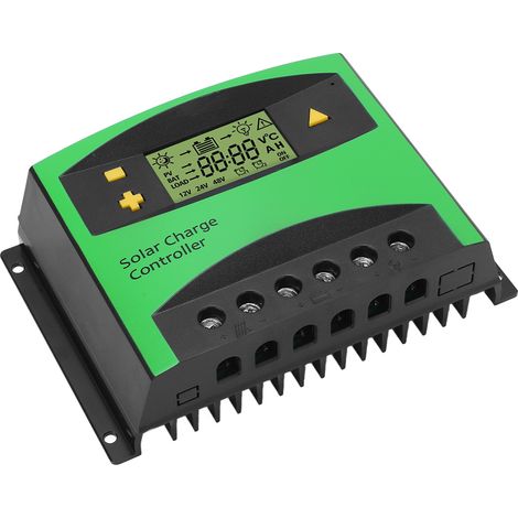 Contrôleur de charge solaire avec écran LCD, régulateur de charge PWM 60 A 12 V/24 V pour maison et camping-car (1/5)