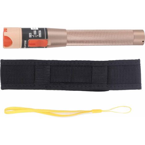 VFL-Rotlichtstift, rutschfester Griff, staubdicht, aus Aluminiumlegierung, 2,5-mm-Stecker, Glasfaser-Fehlerortungsgerät, Gold, mehr als 10 mW (1/5)