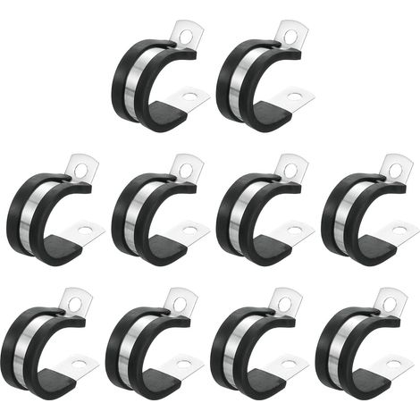 10Pcs 1"(24mm) Collier De Câble Collier Isolé Support De Tube (1/5)