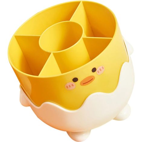 Porte-pinceaux de maquillage en PP avec design bureau fonctionnel et 5 compartiments (1/5)