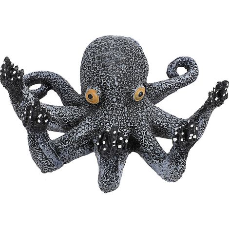 Fun Design Black Resin Octopus Aquarium Decoration, Easy to Place, for Tabletop Sculpture and Home Decor (1/5)