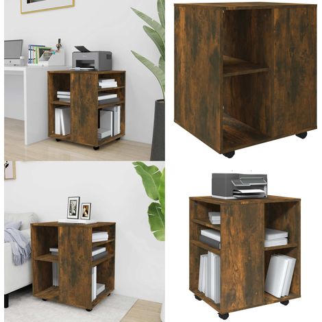 Rollschrank Räuchereiche 60x53x72 cm Holzwerkstoff - Schreibtischorganisation - Aufbewahrungsraum - Bürobedarf - Rollschrank - Mobiler Schrank - Home & Living (1/5)