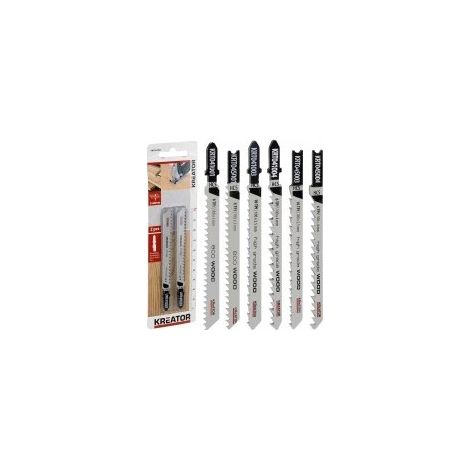 Sägeblätter für Kappsägen HCS für Holz – Gerade Schnitt, Bezeichnung 2 Blätter, Länge 100 mm, Zahnprofil 6 Tpi – Steigung 4 mm, Befestigungsform