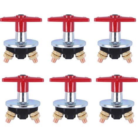 Interrupteur coupe-circuit à clé fixe 6 x 1500 A pour batterie 12 V/24 V, robuste (1/4)