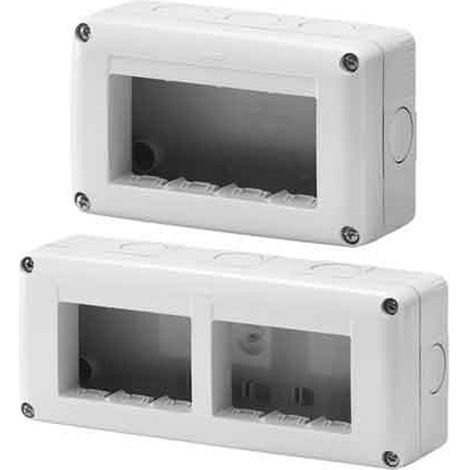 CONTENITORE DA PARETE PER APPARECCHI IP40 'SYSTEM' 4 Posti