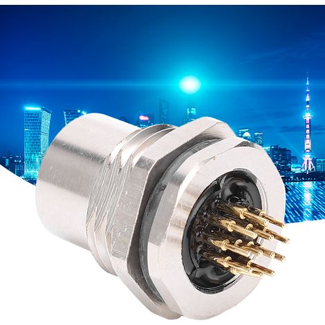 Rückseitiger Metallstecker M12-F1-S12, F1-Drahtanschluss, 12-polig, IP67 wasserdicht (1/5)