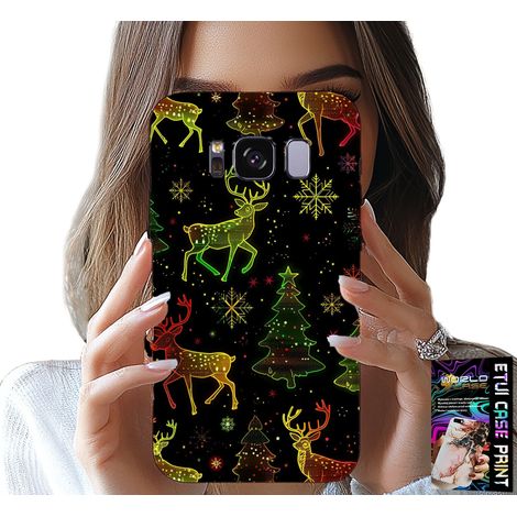 Funda para Samsung Galaxy S8 - reno, copo de nieve, árbol de Navidad + lámina (1/5)