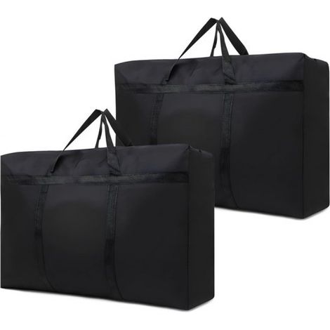 2 grands sacs de rangement de 100 L pour vêtements, couette et déménagement - Imperméables et à glisser sous le lit (1/5)