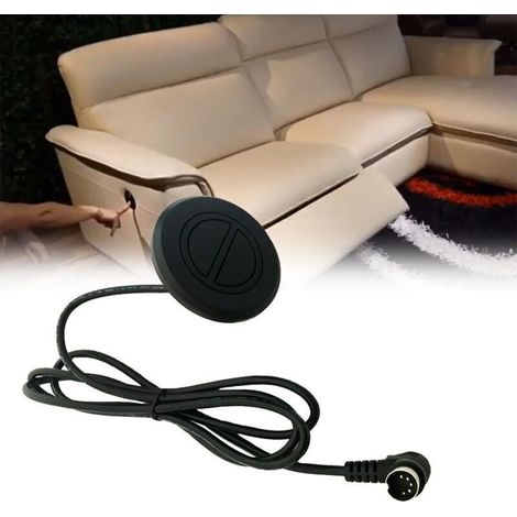 Interrupteur de fauteuil inclinable électrique Contrôleur d'interrupteur de canapé 2 boutons ronds Interrupteur fauteuil inclinable coulissant Contrôleur de télécommande fauteuil inclinable (1/4)