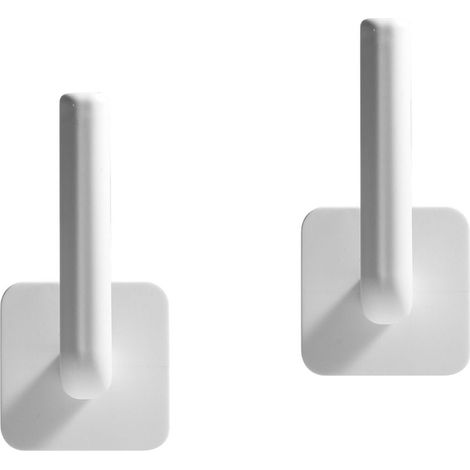 Support Pour Couvercles De Casserole - Support Mural Sans Perçage - Pour Planches À Découper Et Rouleaux De Papier - Blanc - 11,6 x 7 x 6,6 cm - Lot De 2 (1/5)