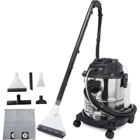 Scheppach – Aspirateur laveur 5 en 1 Sprayvac20FB-BL – 1600W – Pression 3 bar – Débit 0,5 L/min – Réservoir 20 L pour nettoyage intensif