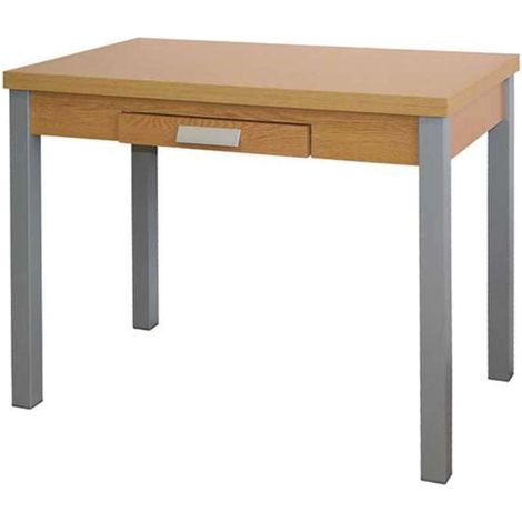 Mesa de cocina Isabella extensible acabado roble, 100/160 x 60 x 76 cm (largo x ancho x alto) (1/3)