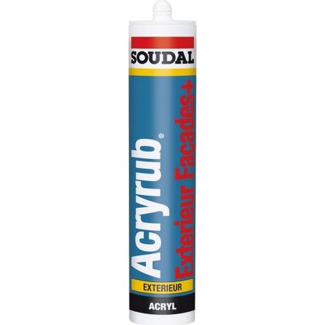 Masilla de silicona acrílica especial para exteriores blanca 300 ml - Soudal