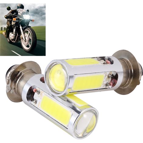 Phares de moto H6M PX15d P15D25-1 C0B lumière blanche à 5 côtés, 2 en vente par paquet. (1/5)