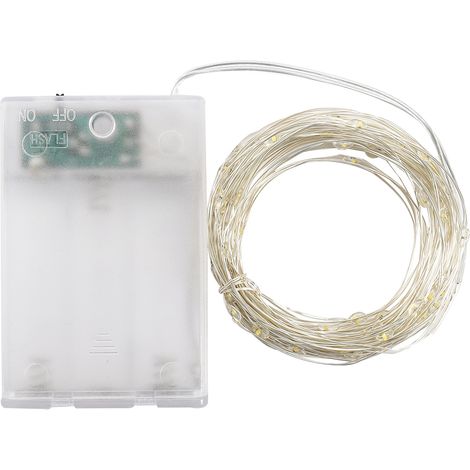 Guirlande Lumineuse - 50 LED - 5 m - Alimentation Sur Piles - Télécommande Incluse - Étanche IP44 - Pour Jardin Extérieur (1/5)