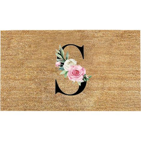 Tapis de lit, couverture, canapé, paillasson personnalisé avec alphabet pour accueillir vos invités (1 pièce) (1/4)
