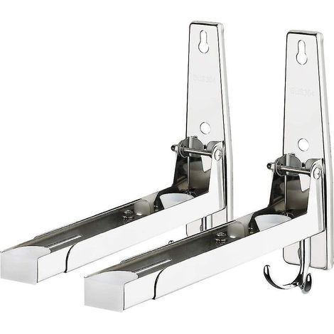 Support mural pliable et rétractable pour grille de four à micro-ondes en acier inoxydable 304 (1/5)