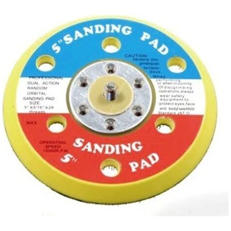 PLATORELLO DISCO A STRAPPO A 6 FORI X SMERIGLIATRICE ROTORBITALE DA 5" 125 MM (1/2)