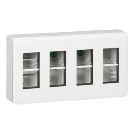 LEGRAND 078884L  Caja de puesto de trabajo en superficie Mosaic para 4x4 módulos, blanco