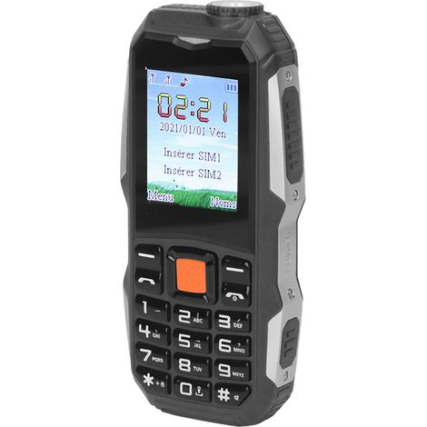 Téléphone portable débloqué double SIM Fdit Q1 avec gros boutons et batterie