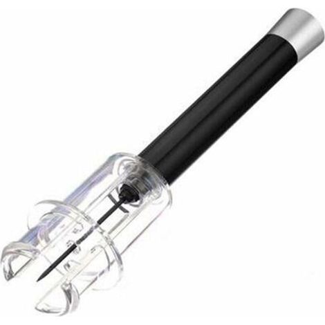 Cavatappi, cavatappi a pressione d'aria, apribottiglie con espulsione automatica del tappo, apribottiglie per vino, accessorio per il vino (nero) (1/4)