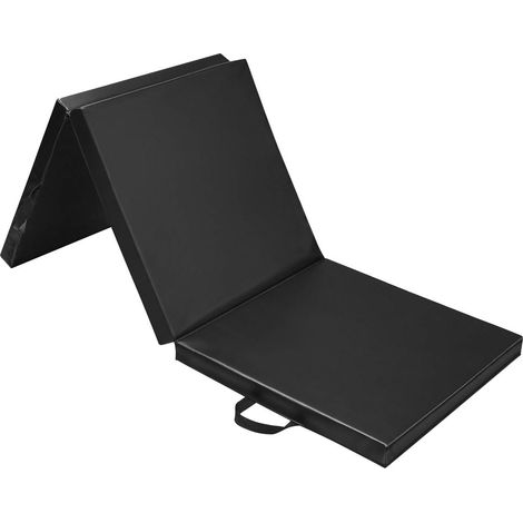 COSTWAY Colchoneta de Gimnasia Plegable Estera Suave de Yoga Entrenamiento Fitness Negro (1/5)