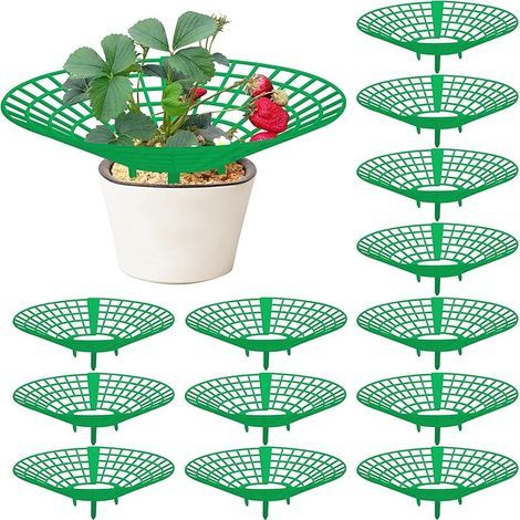 14 Pièces Support de fraisier, Support pour fraisiers, Supports de Culture de Fraises, Cadre de Culture de Fraises, Protection des Plants de Fraises (1/5)