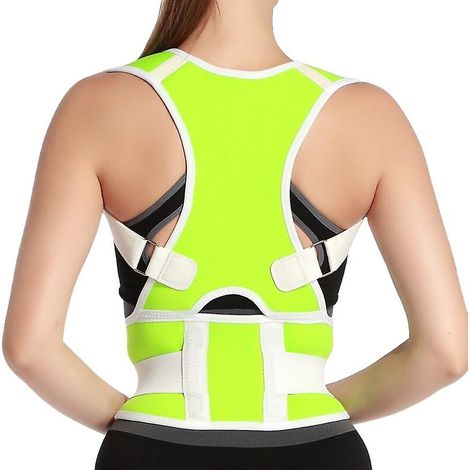 Ceinture de soutien des épaules, correcteur de posture, ceinture lombaire de sport, soutien du dos, soulagement des douleurs dorsales, ceinture lombaire Faja - vert clair (XL) (1/5)