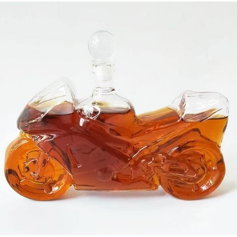 Carafes à liqueur en forme de moto pour Rum Tequila Nouveauté Whisky Decanter Bouteille de vin pour la maison à manger-keeper (1/4)