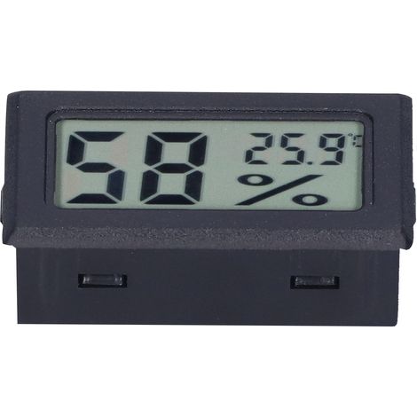 Thermomètre numérique LCD intérieur avec sonde, écran digital pour maison intelligente, mesure température ambiante en ABS, noir, modèle FY11001, capteur précis pour chambre et bureau (1/5)