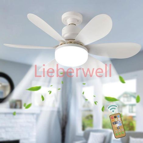 Ganeed Ventilateur de plafond avec vidage, 3 vitesses de ventilation, 3 couleurs, ventilateur de plafond avec lampe LED (1/5)