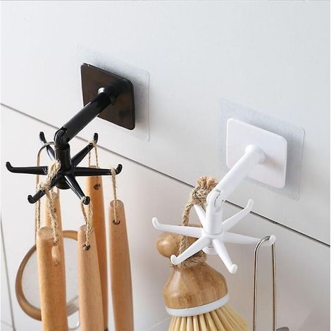Porte-ustensiles de cuisine rotatif à 360° avec support de rangement multifonctionnel - Ensemble de 3 pièces (1/4)