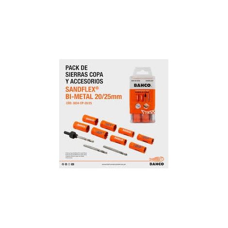 Holesaw set Bahco sandflex bi-metal 8% cobalto 38 mm