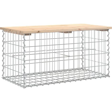 Maison Exclusive - Panca Giardino Design Gabbione 83x44x42 cm Legno Massello Pino