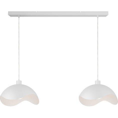 Lampe suspendue de bureau Volta 2x Ø40cm - blanc - 2404-06-06-100-2 (1/3)