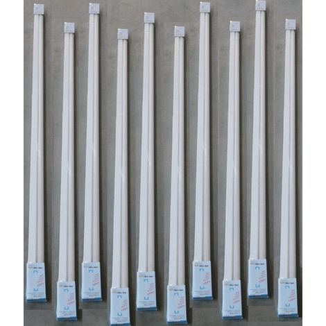 Lot de 10 reglettes fluo 1x58W blanche 1500mm avec tube naturel 4000K et ballast 230V intérieur IP20 PROTEC LLAGON158 (1/5)