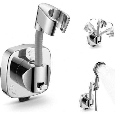 Support Pommeau Douche Sans Percage, Support Douche Ventouse Rotatif à 360° (1/5)