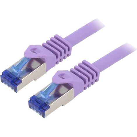 Cable reseau RJ45 male S-FTP Cat 6a violet- 1m