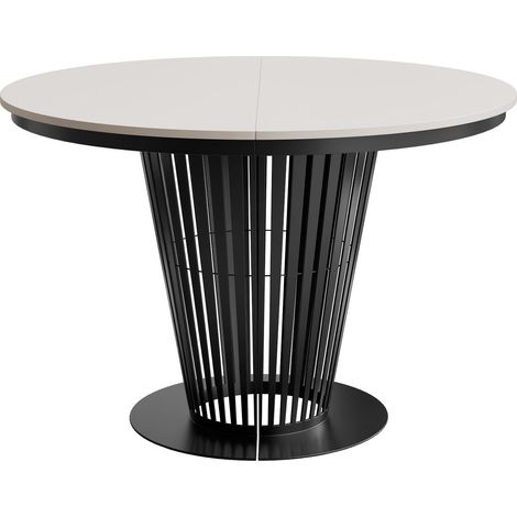 Mesa Oswego 181, Negro + Cachemira, 76x0x0cm, Alargamiento, Aglomerado laminado, Metal