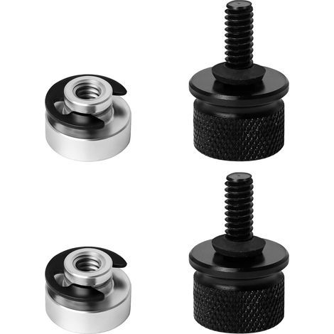 Lot de 2 boulons de siège de moto en aluminium - Vis de siège pour Harley - Vis de fixation - Vis de siège de moto - Vis de siège pour Harley - Noir (1/5)