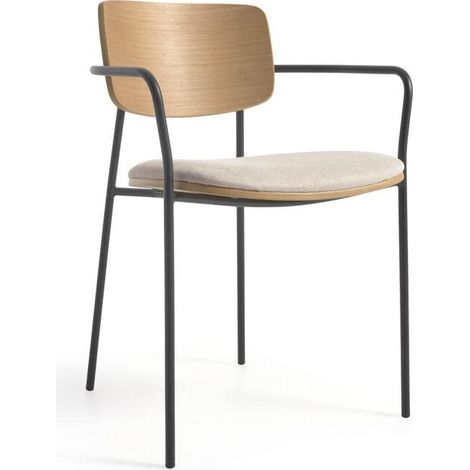 [NEUWERTIG] B-Ware Kave Home Stuhl Sessel Maureen Holz Beige Metall Eichenfurnier Naturausführung (1/2)