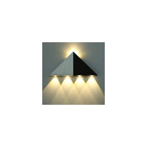 QORVA-5W (Blanc chaud 3000K) Applique Murale LED Intérieur Lampe Murale Moderne Up Down en Aluminium Eclairage Décoration Lumière pour Chambre a Coucher Bureau Lit Couloir Salon Hôtel Bar